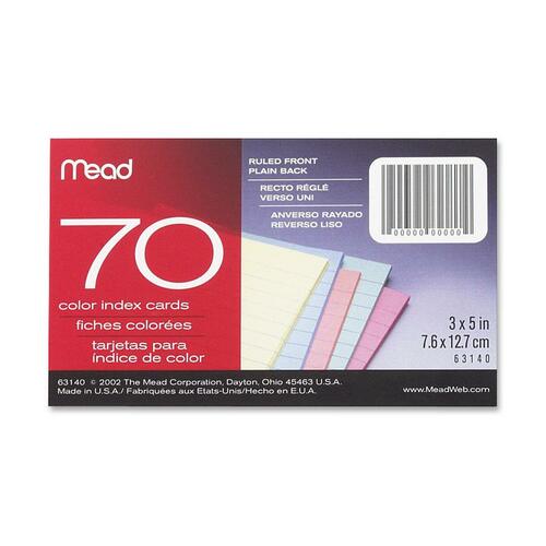 Mead Mead Double Ruled Index Card