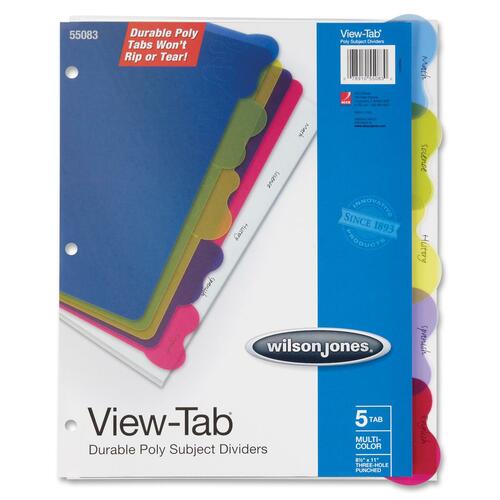 Wilson Jones View-Tab Poly Divider without Pockets