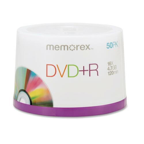 Memorex Memorex DVD Recordable Media - DVD+R - 16x - 4.70 GB - 50 Pack Spindle