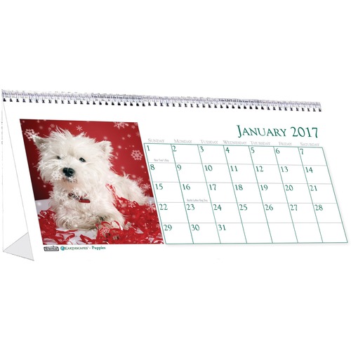 House of Doolittle Puppies Desktop Tent Calendar