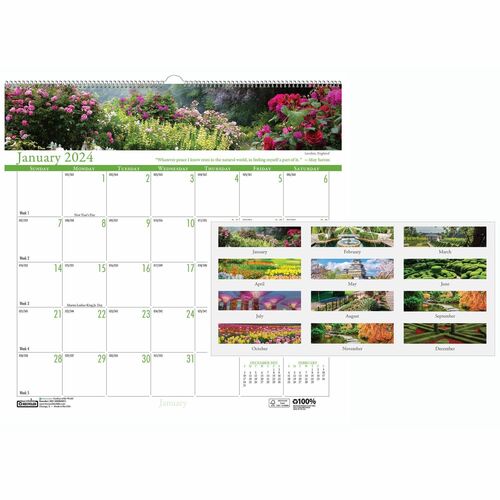 House of Doolittle House of Doolittle Earthscapes Gardens of the World Wall Calendar