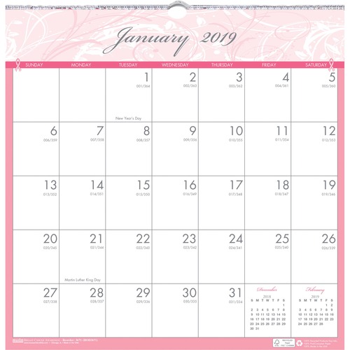 House of Doolittle House of Doolittle Breast Cancer Awareness Wall Calendar