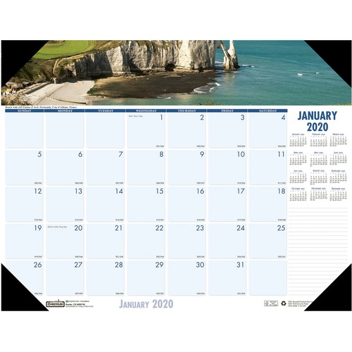 House of Doolittle Earthscapes Coastlines Desk Pad Calendar