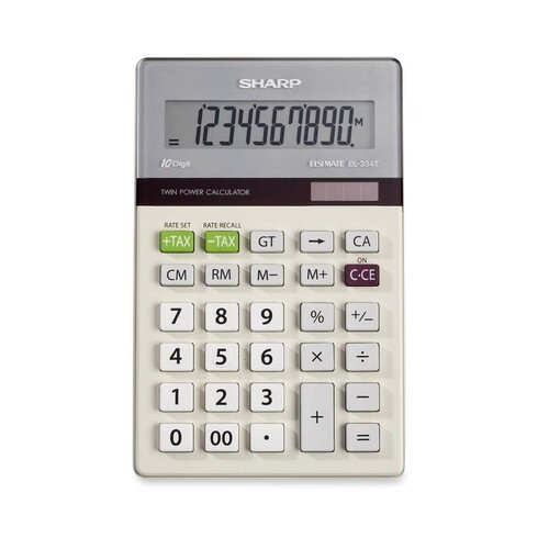 Sharp EL334TB Dual Power Portable Calculator