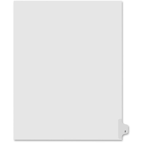 Kleer-Fax 80000 Series Legal Exhibit Index Divider