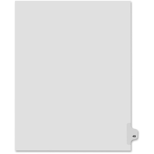 Kleer-Fax 80000 Series Side Tab Legal Exhibit Index Divider