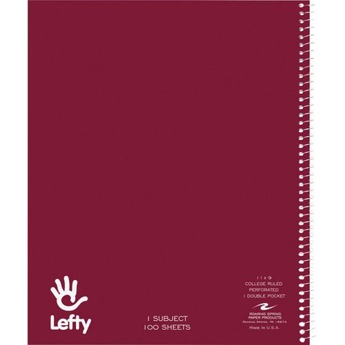 Roaring Spring Roaring Spring Lefty 1-Subject Wirebound Notebook