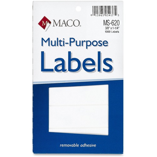 Maco MS-620 Multipurpose Removable Self-sticking Labels