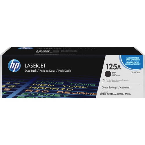 HP HP 125A (CB540AD) 2-pack Black Original LaserJet Toner Cartridges