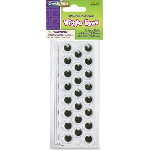 ChenilleKraft Peel & Stick Wiggle Eye Sheets - 125 Pcs Sets