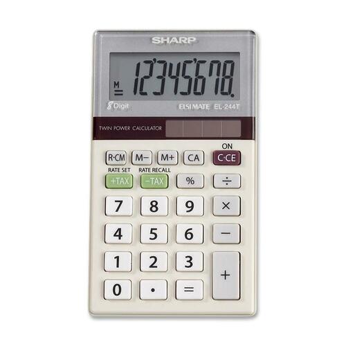 Sharp EL244TB Dual-Power Pocket Calculator