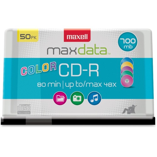 Maxell Maxell CD Recordable Media - CD-R - 48x - 700 MB - 50 Pack Spindle