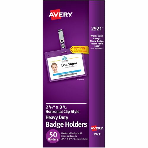 Avery Avery Landscape Badge Holder with Clip