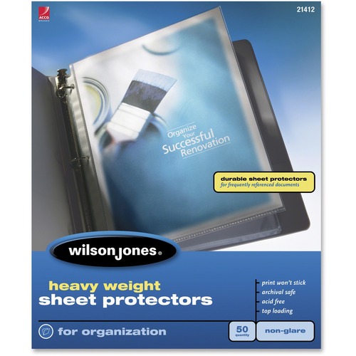 Wilson Jones Wilson Jones 21412 Heavy Weight Sheet Protector
