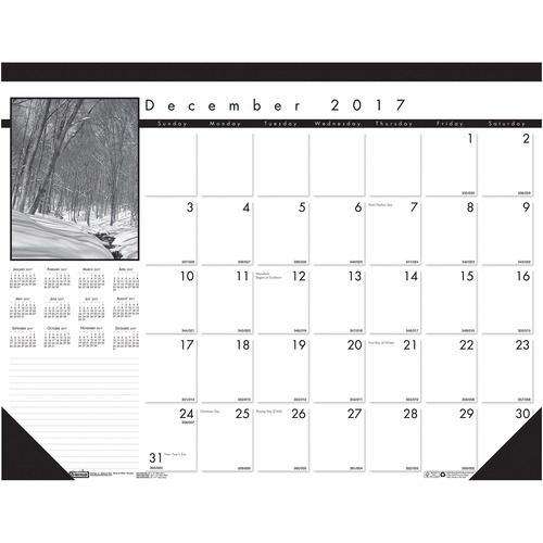 House of Doolittle House of Doolittle Black on white Desk Pad Calendar