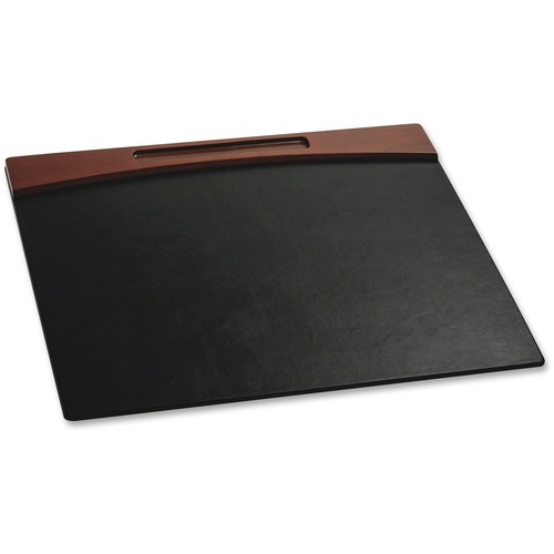 Rolodex Wood & Faux Leather Desk Pad