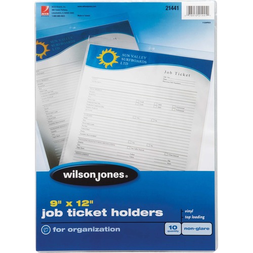 Wilson Jones Wilson Jones Top-Loading Job Ticket Holders