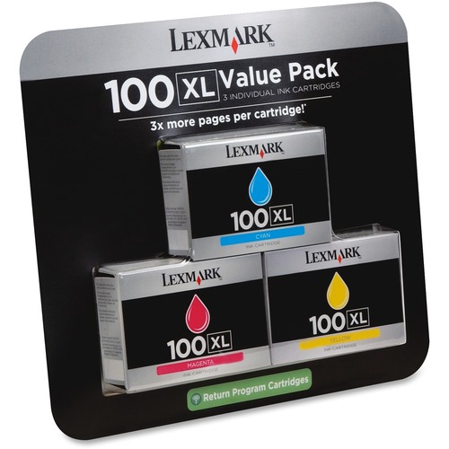 Lexmark Lexmark 100XL Ink Cartridge - Cyan, Magenta, Yellow