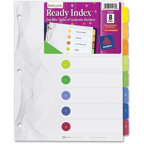 Avery Avery Designer Ready Index Table of Contents Divider