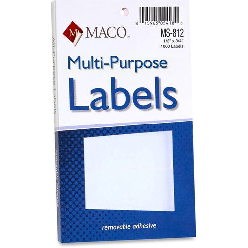 MACO White Multi-Purpose Labels
