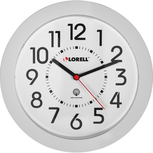 Lorell Round Profile Radio Controlled Wall Clock
