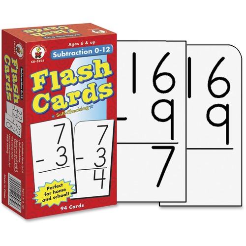 Carson-Dellosa Subtraction 0-12 Flash Cards