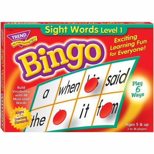 Trend T-6064 Sight Words Bingo Game