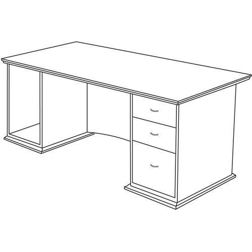 Lorell Lorell Contemporary 9000 Pedestal Desk