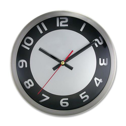 ARTISTIC 2253SB AOP2253SB  CLOCK RND 9" BRUSHED MTL RIM