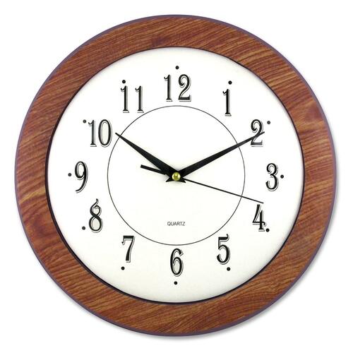 ARTISTIC 6415 AOP6415  CLOCK RND 12" DARK WOODGRAIN
