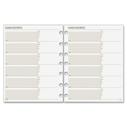 Day Runner Telephone/Address Planner Pages
