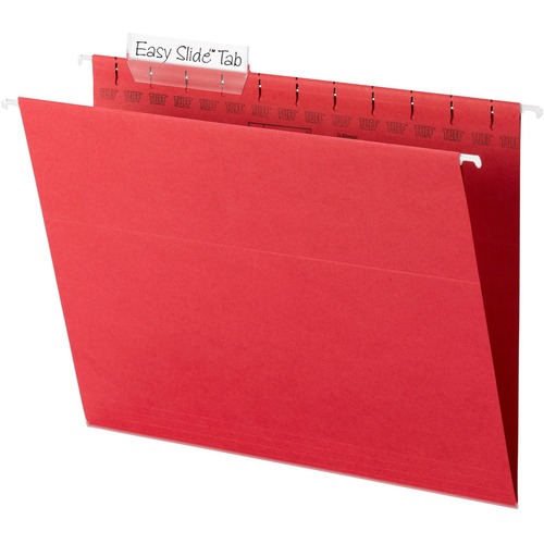 Smead Smead 64043 Red TUFF Hanging Folders with Easy Slide Tab