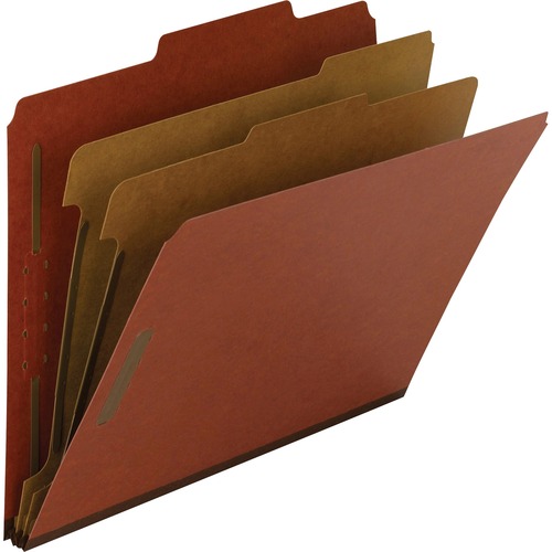 Smead Smead 14024 Red 100% Recycled Pressboard Colored Classification Folder