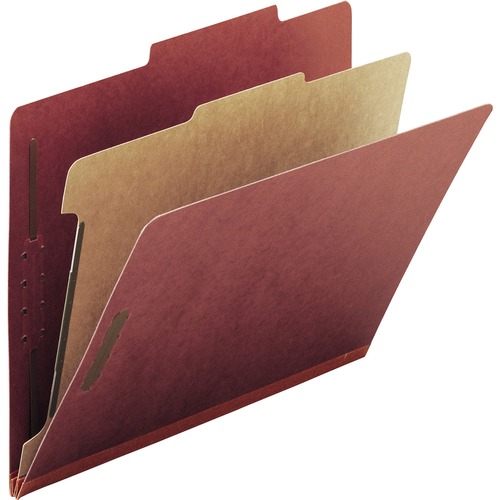 Smead Smead 13724 Red 100% Recycled Pressboard Colored Classification Folder