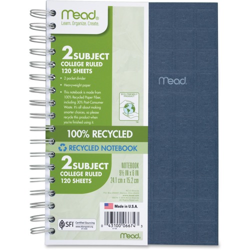 Mead Mead 06674 Recycled Notebook