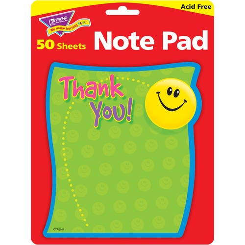 Trend Trend Thank You Shaped Note Pad