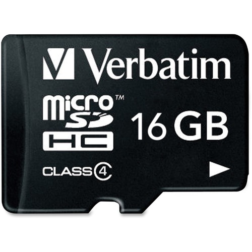 Verbatim Verbatim 16GB MicroSDHC Memory Card with Adapter, Class 4