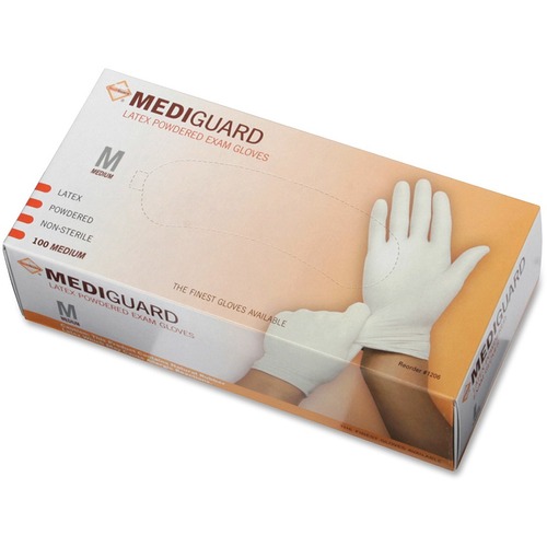 MediGuard Non-Sterile Powdered Latex Exam Gloves