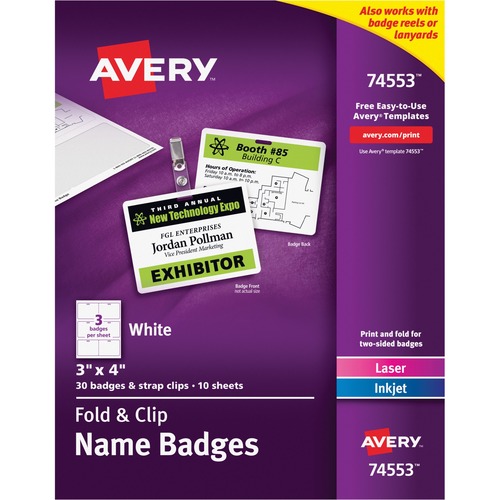 Avery Avery Fold & Clip Name Badge