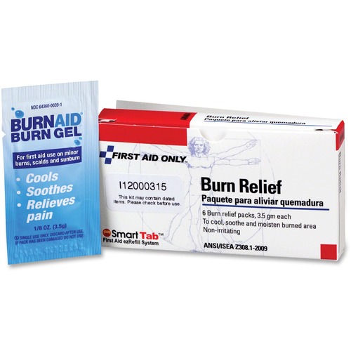 First Aid Only SmartTab ezRefill Burn Gel Packets
