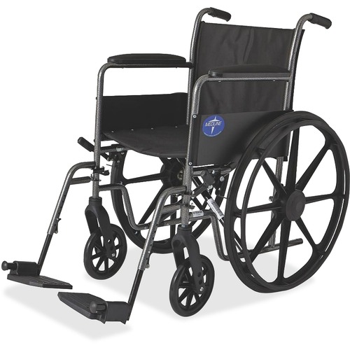Medline Excel K1 Basic Full Length Permanant Arm Wheel Chair