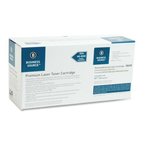 Business Source Remanufactured Toner Cartridge Alternative For HP 12A