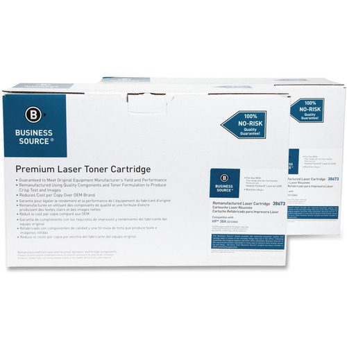 Business Source Remanufactured Toner Cartridge Alternative For HP 38A