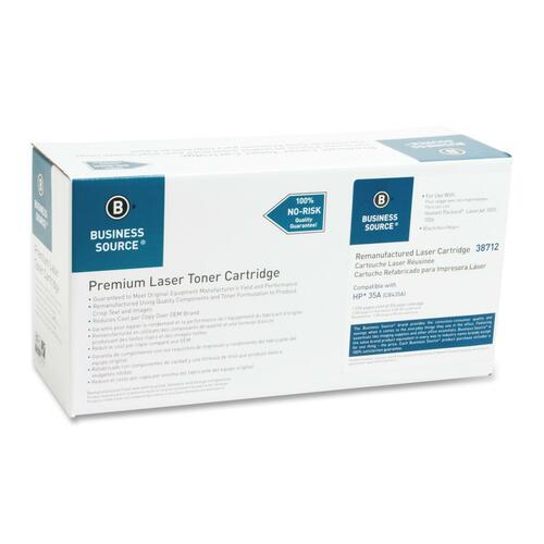 Business Source Remanufactured Toner Cartridge Alternative For HP 35A