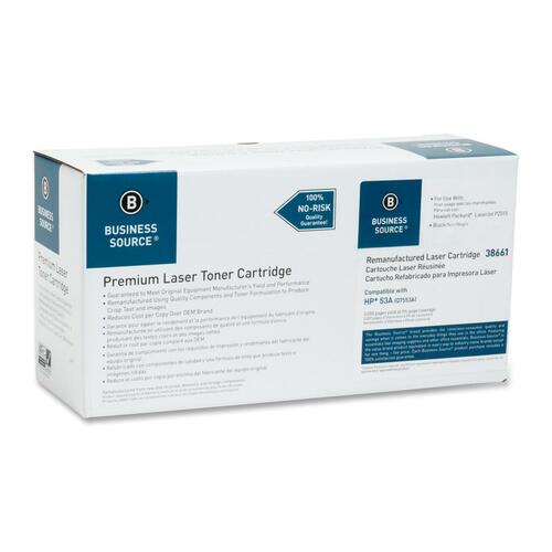 Business Source Remanufactured Toner Cartridge Alternative For HP 53A
