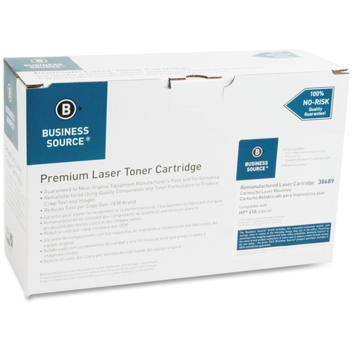 Business Source Remanufactured Toner Cartridge Alternative For HP 61A