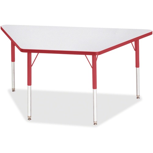 Berries Berries Adult Height Gray Laminate Trapezoid Table