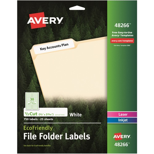 Avery Avery EcoFriendly Multipurpose File Folder Label