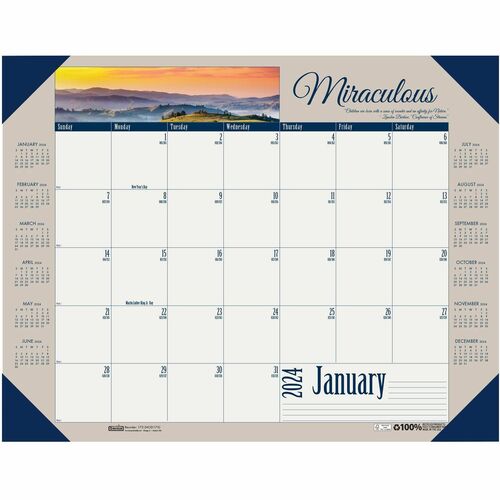 House of Doolittle Earthscapes Motivational Desk Pad Calendar