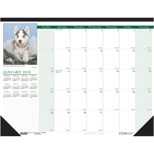 House of Doolittle Puppies Calendar Desk Pad